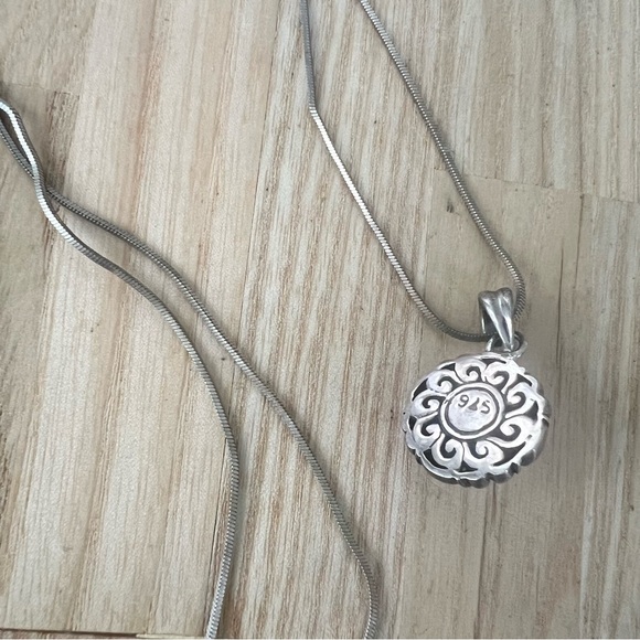 Vintage southwestern style 925 Sterling silver pendant necklace - Picture 4 of 9